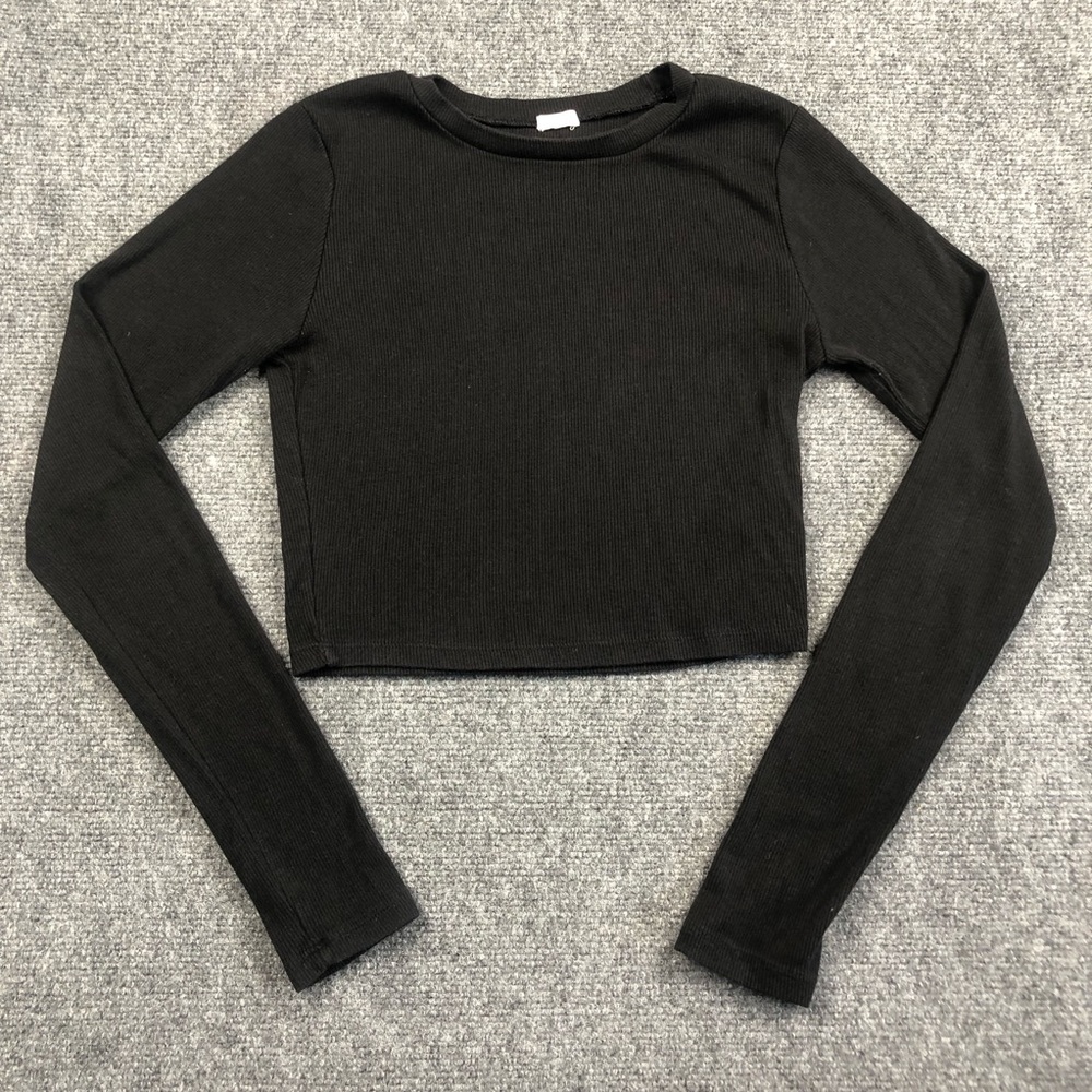 Garage Women’s Long-Sleeve Ribbed Crop Top